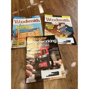 Woodsmith, Popular Woodworking Magazine Lot of‎ (3) Wood Working Tradesman